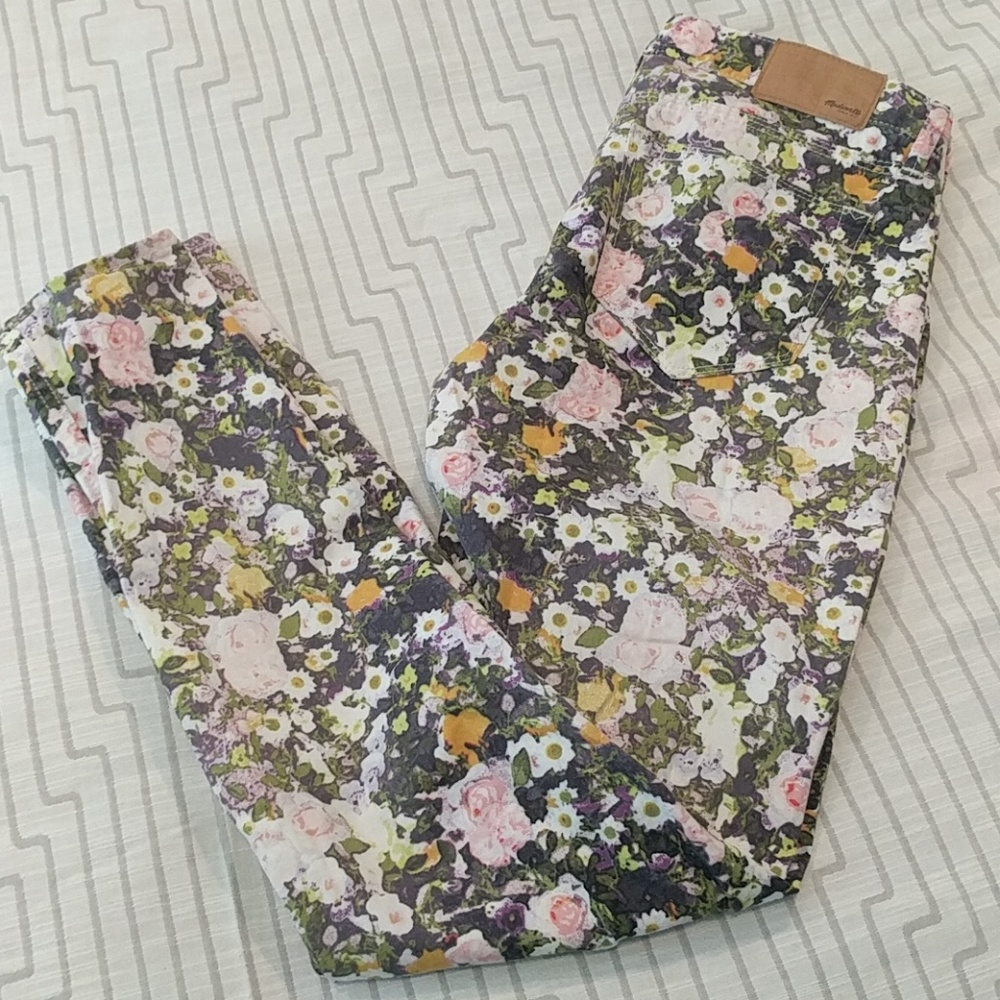 Floral jeans